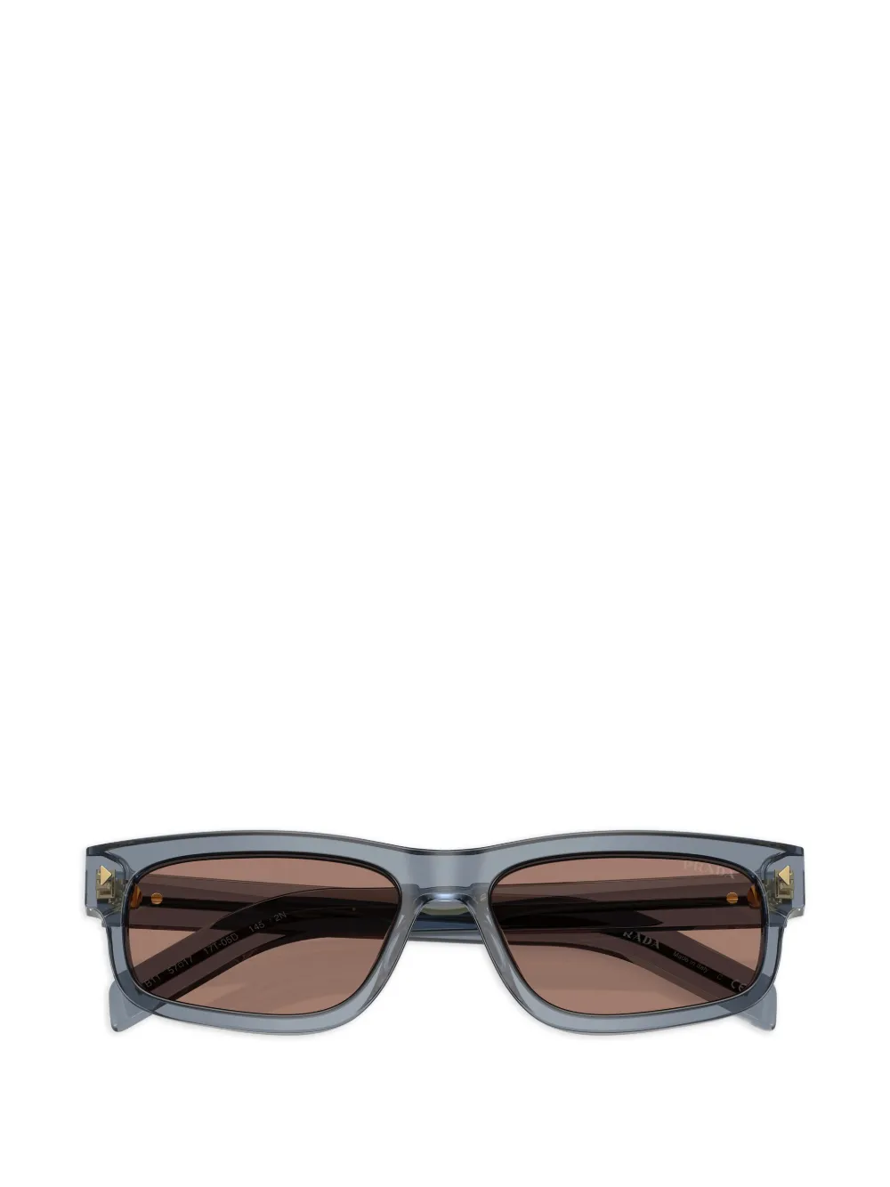 Prada Eyewear Zonnebril met rechthoekig montuur Blauw