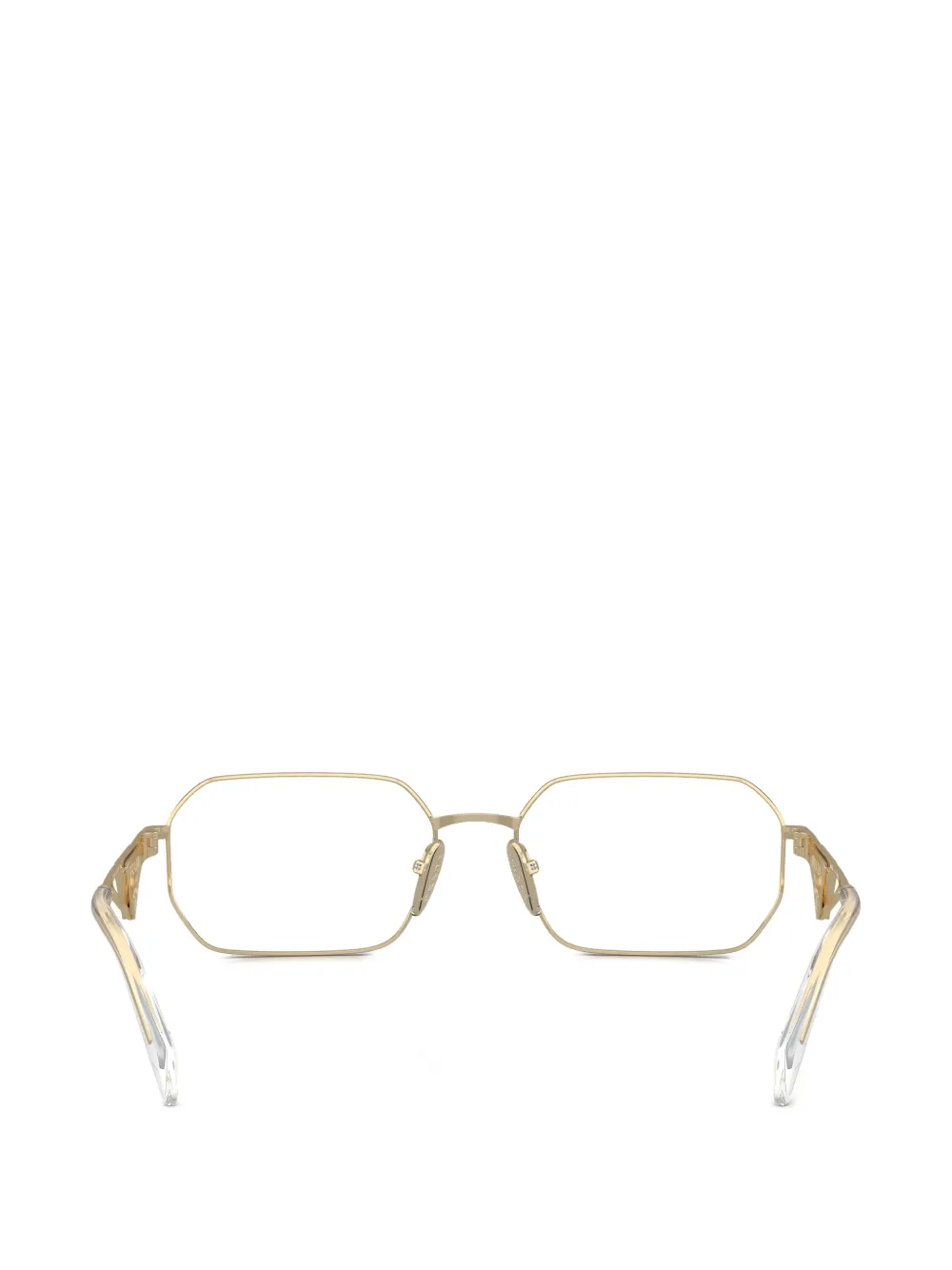 Prada Eyewear Bril met geometrisch logo Goud
