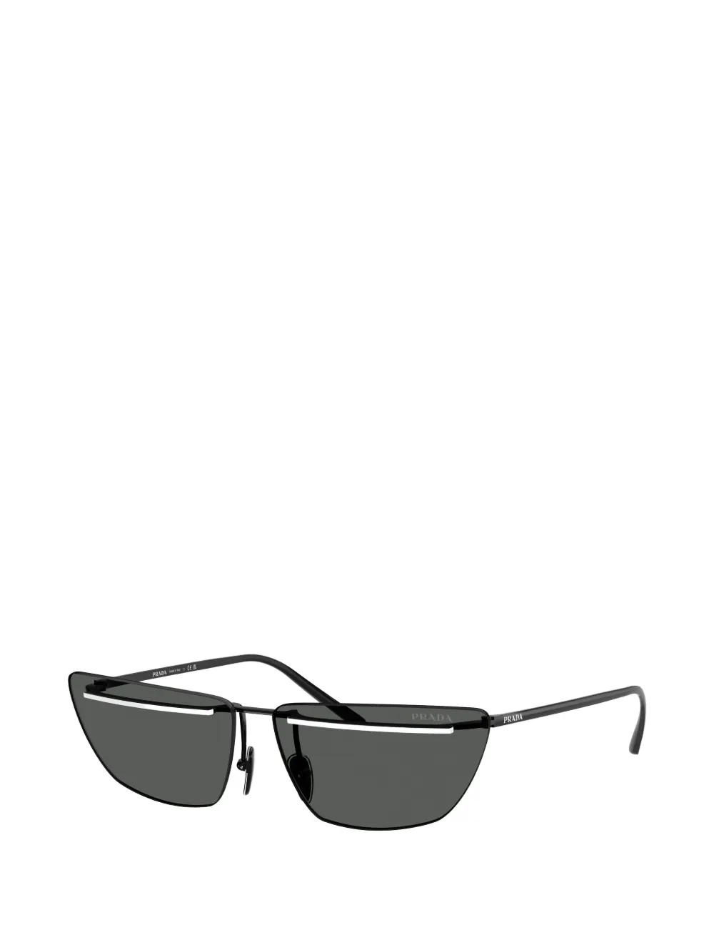 Prada Eyewear Zonnebril met cat-eye montuur Zwart