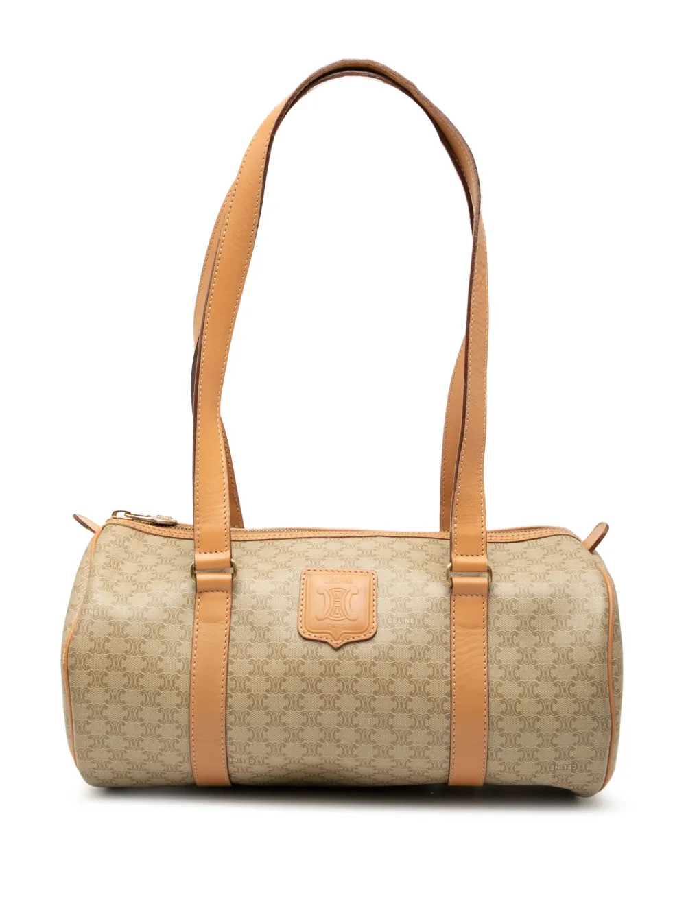 Celine Pre-Owned 2014 Macadam Coated Canvas shoulder bag - Marrone