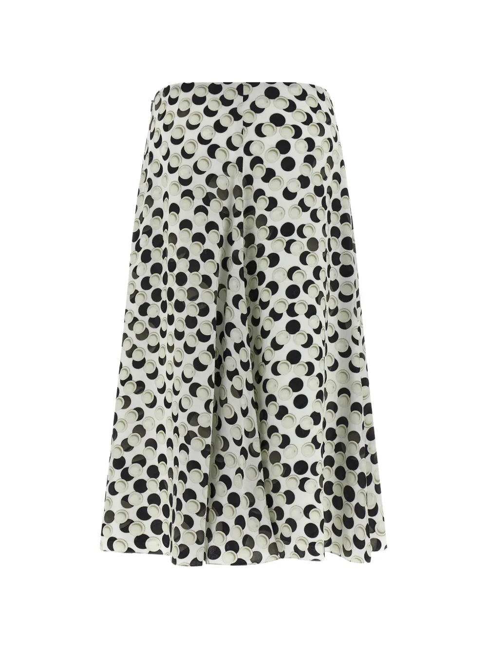 jacquard polka-dot midi skirt