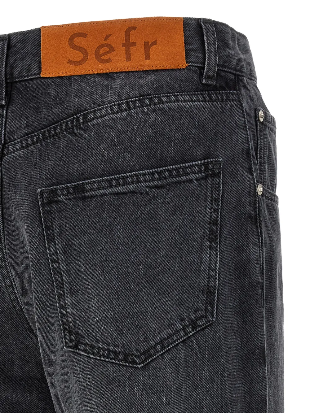 Five Pocket Denim Wide-Leg Jeans