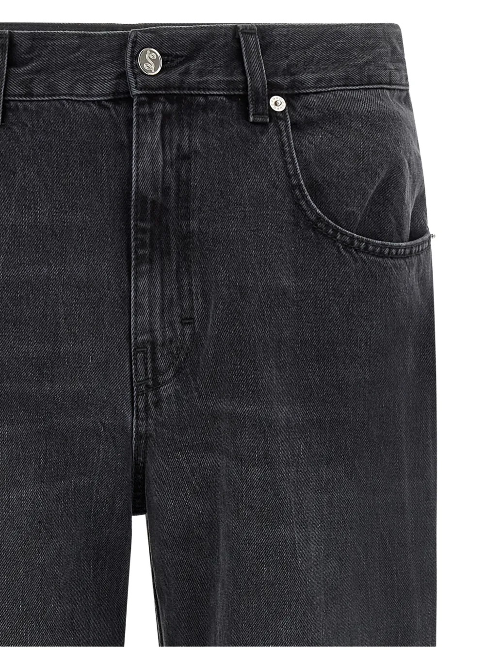 Five Pocket Denim Wide-Leg Jeans