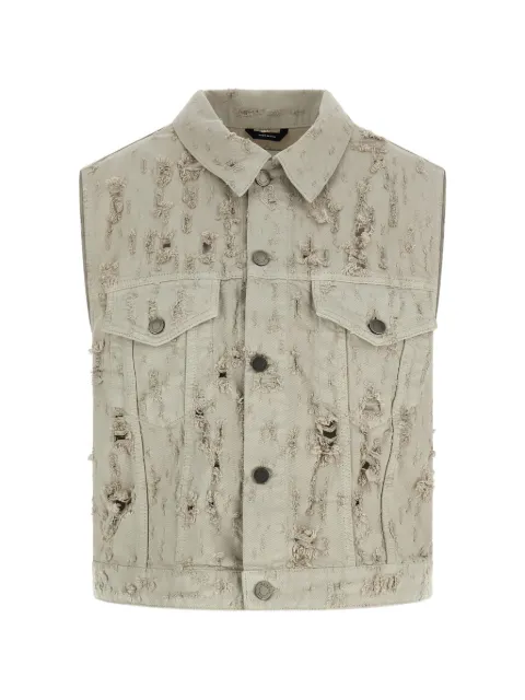 Haikure Ryder distressed denim gilet
