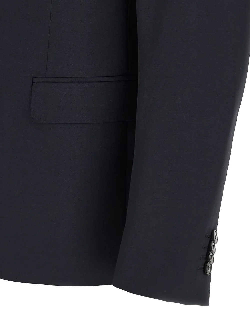 Zegna Pak met enkele rij knopen Blauw