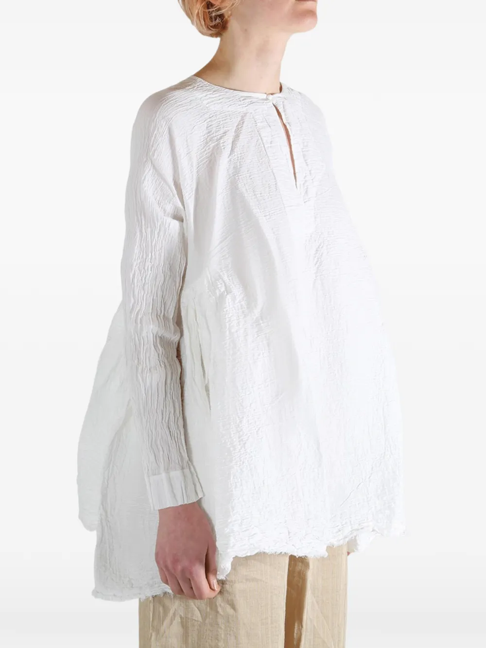  Daniela Gregis Camisa Con Detalle Fruncido - Blanco 