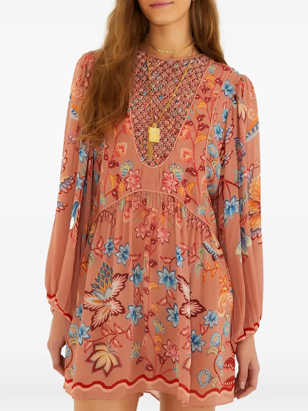 FARM Rio floral-print blouse - Arancione