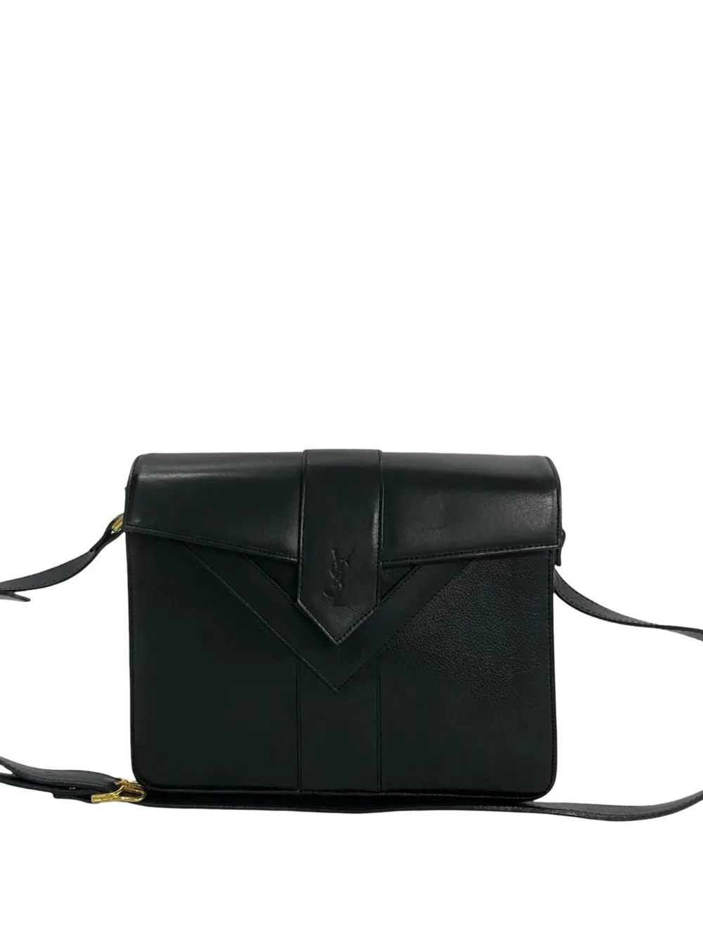 Saint Laurent Pre-Owned 20th Century Leather Monogram Flap crossbody bag - Nero
