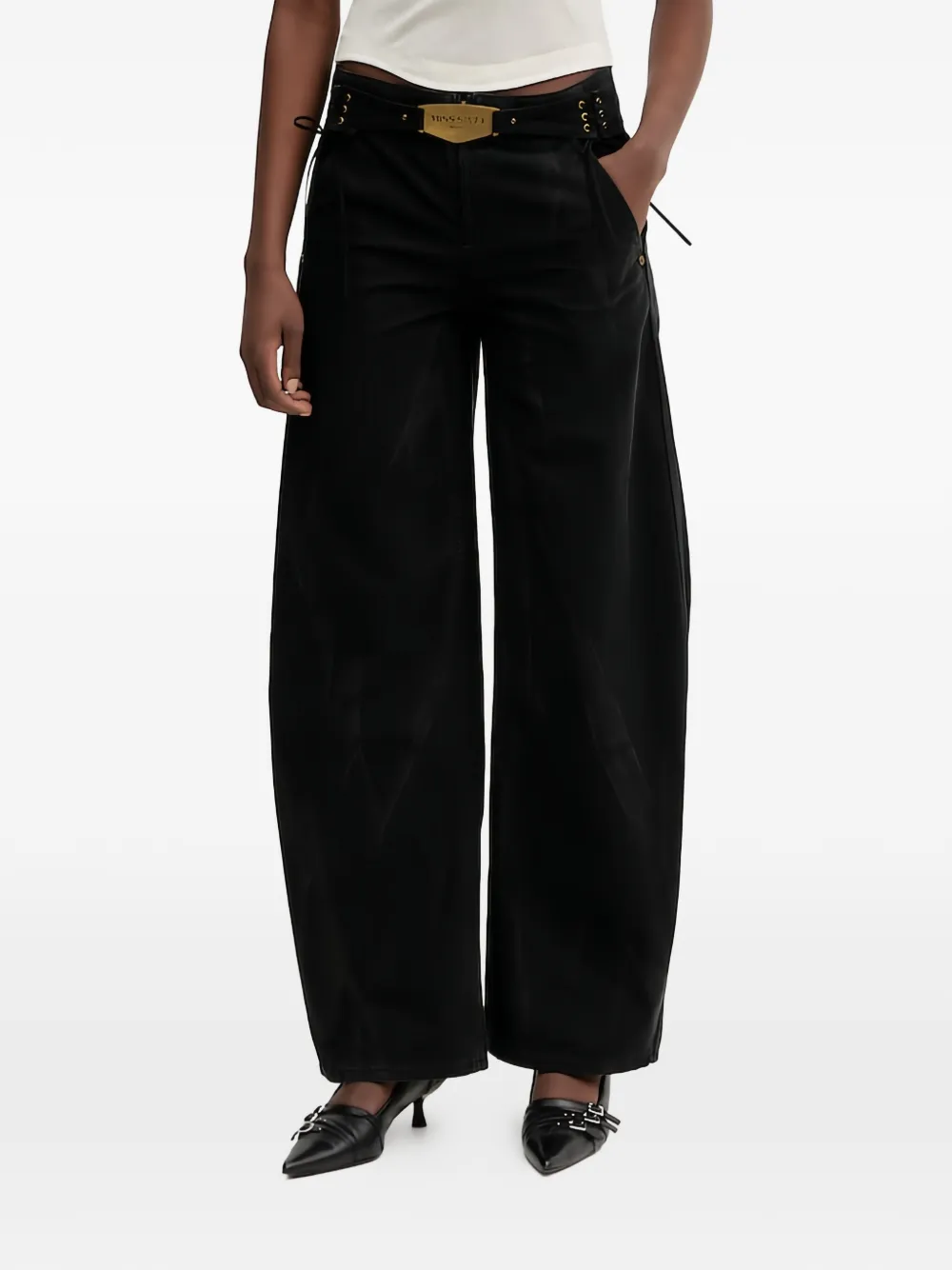 Miss Sixty cotton wide-leg jeans - Nero