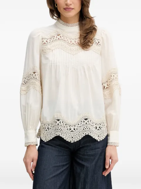 OUI lace-detail blouse