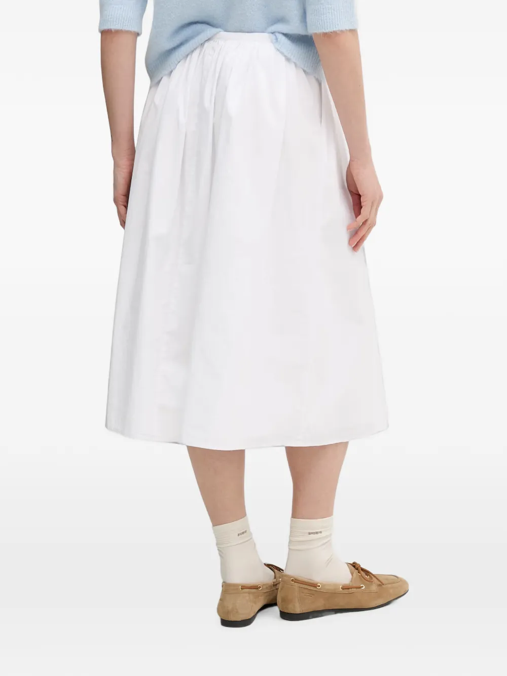 OUI gathered midi skirt Wit