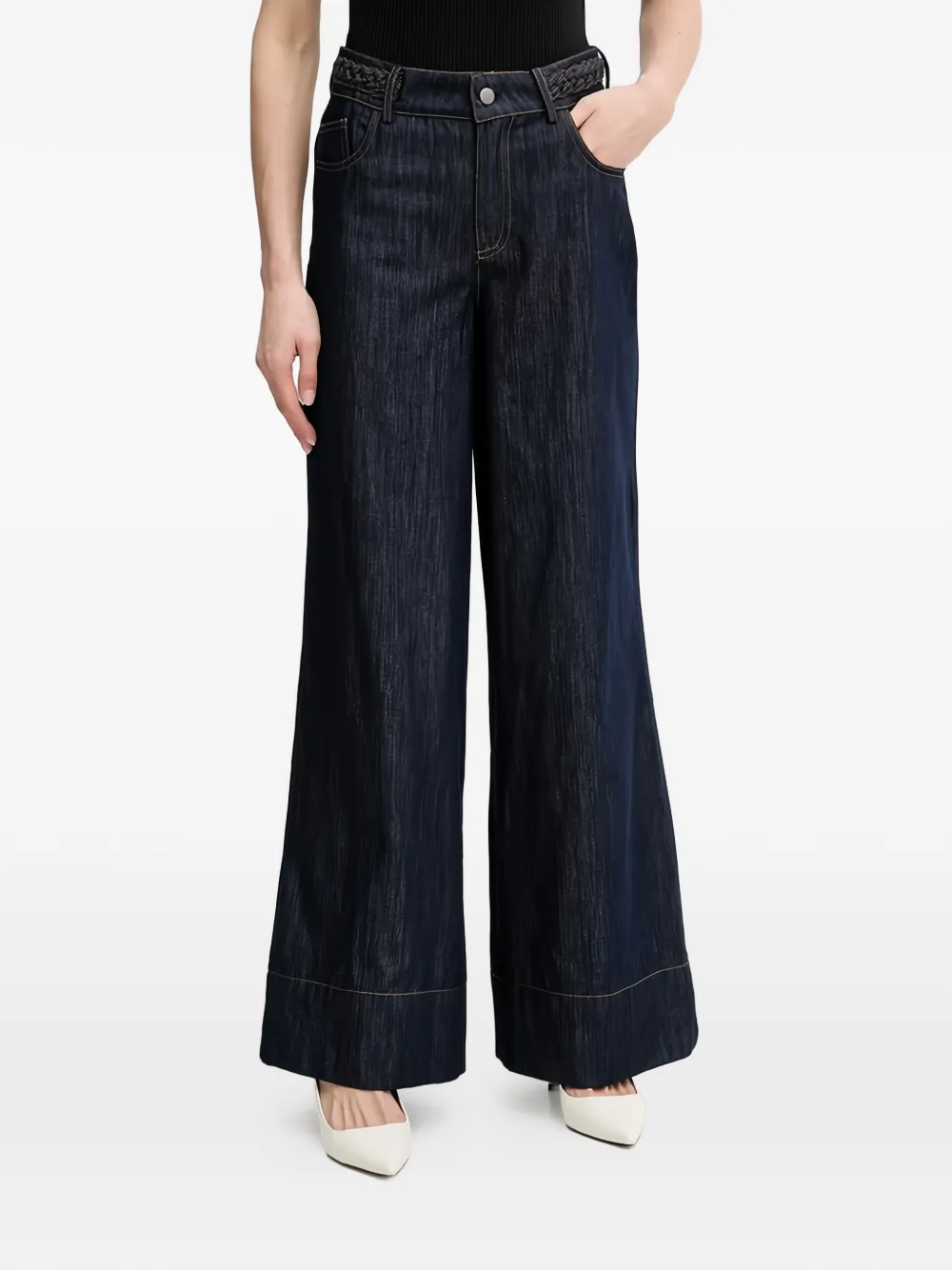 OUI braided jeans - Blu