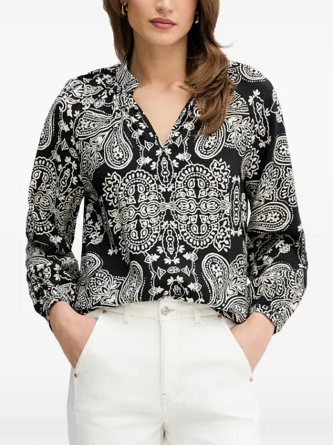 OUI paisley-print V-neck blouse