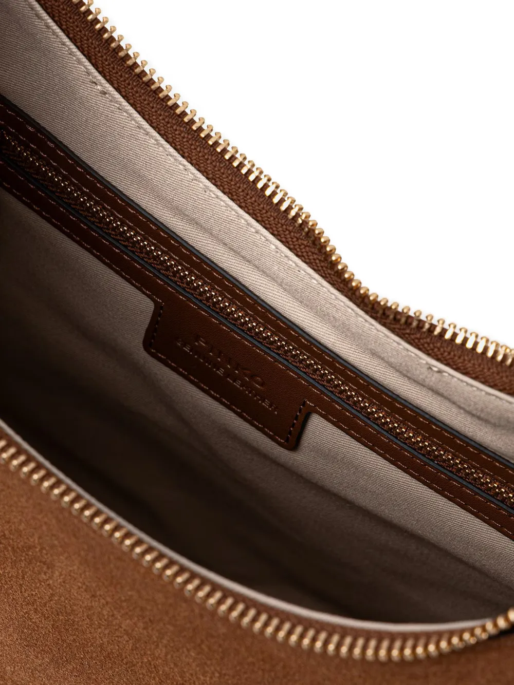 PINKO Schoudertas met logopatch Bruin