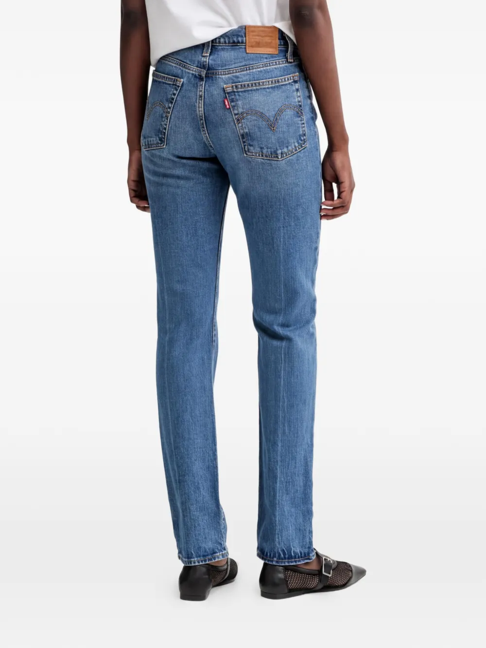 Levi's WEDGIE katoenen denim jeans Blauw