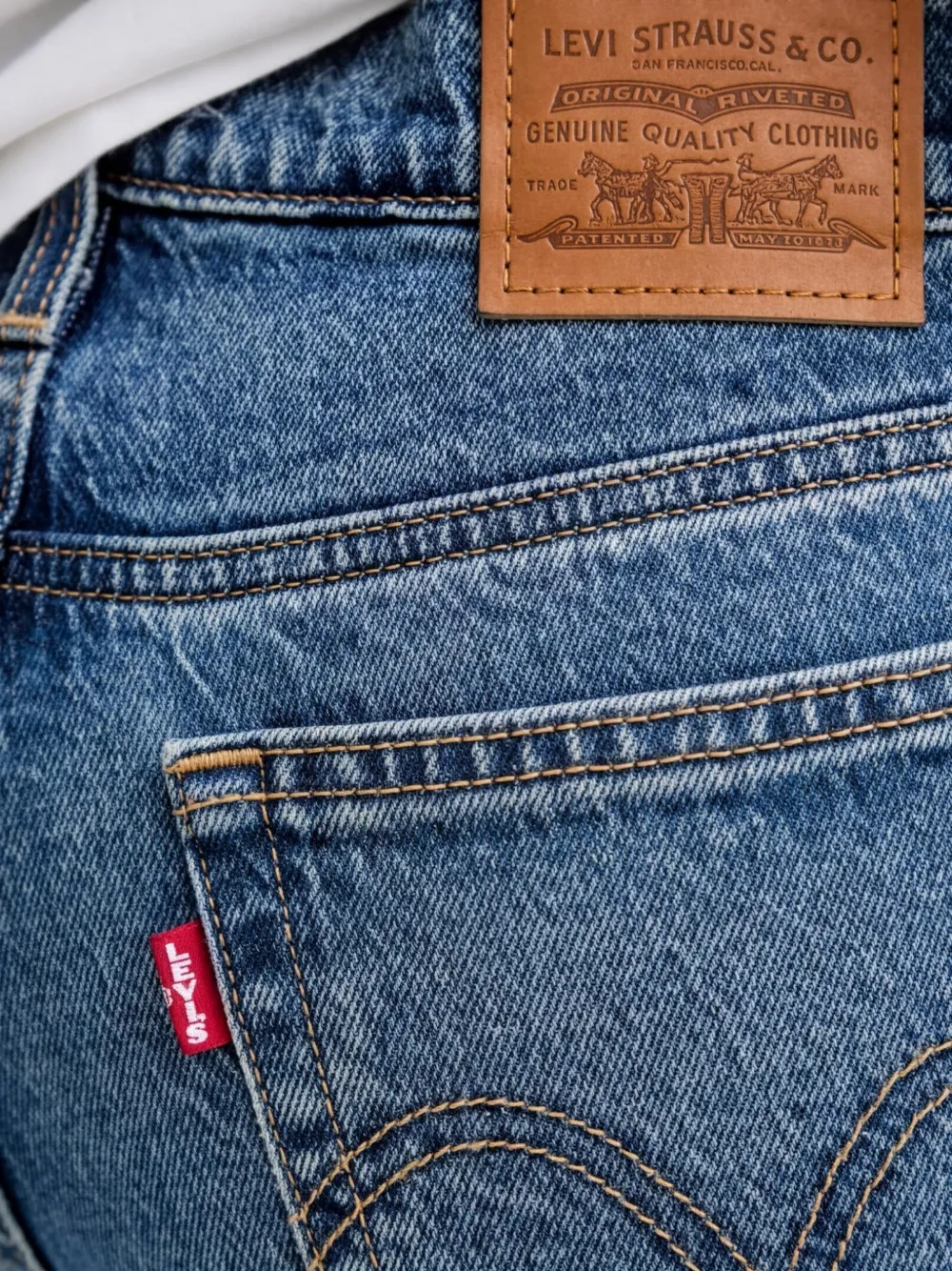 Levi's WEDGIE katoenen denim jeans Blauw
