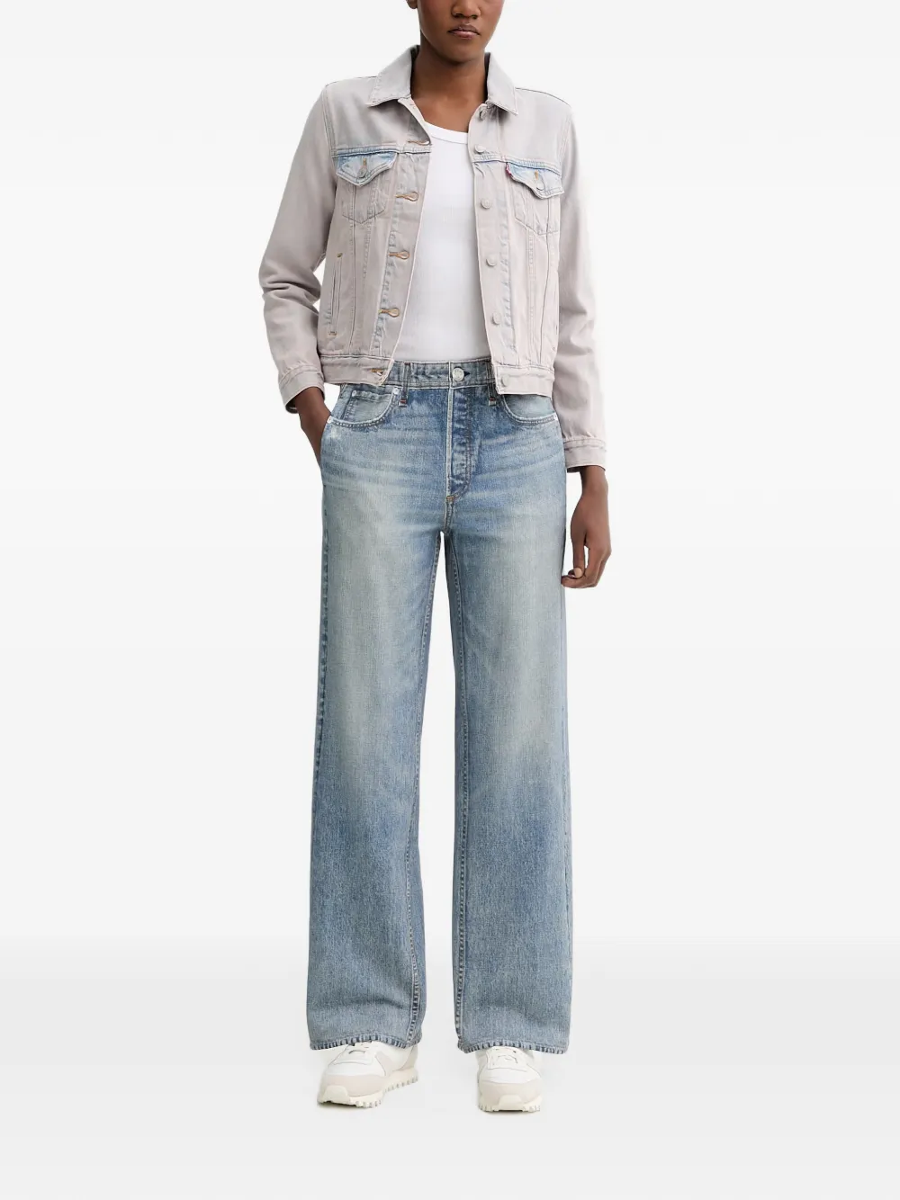 Levi's button-up denim jacket Grijs