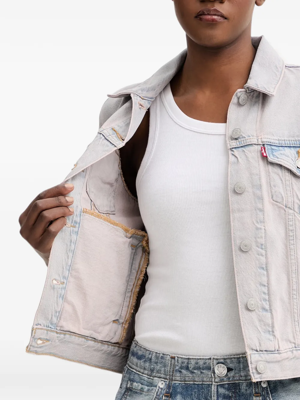 Levi's button-up denim jacket Grijs