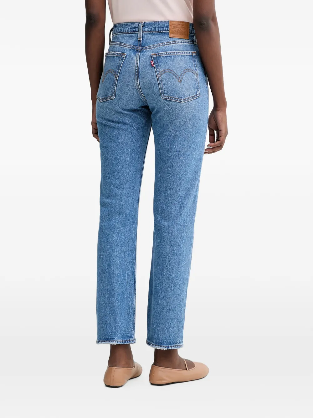 Levi's Wedgie jeans met vervaagd effect Blauw