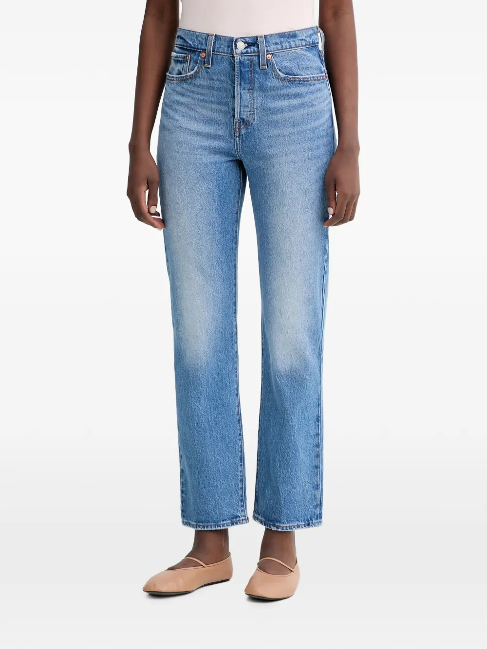 Levi's Wedgie faded-effect jeans