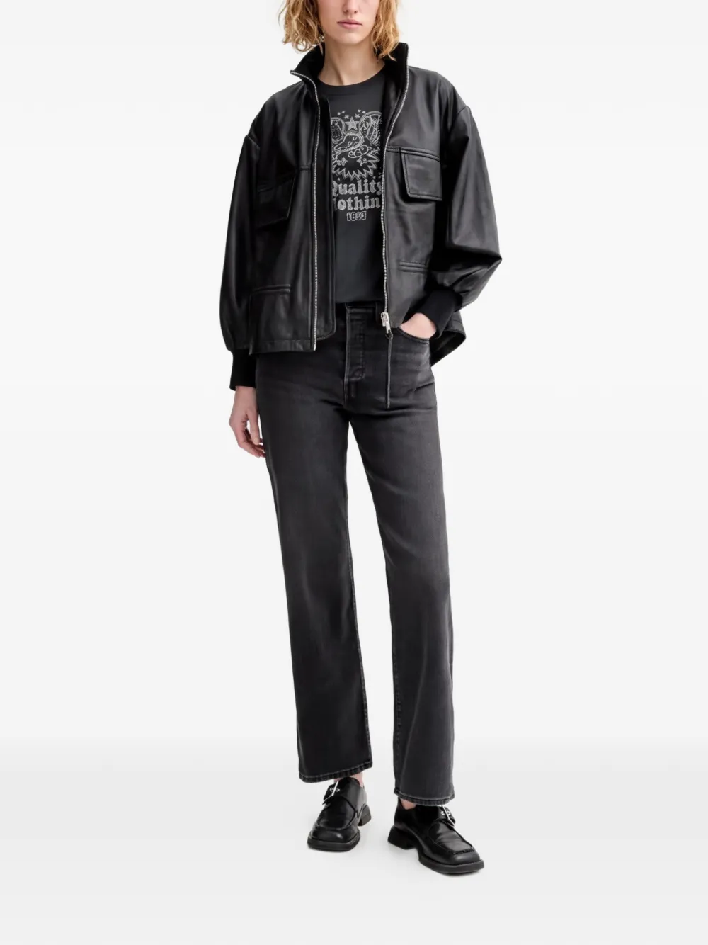 Levi's Ribcage denim jeans Grijs