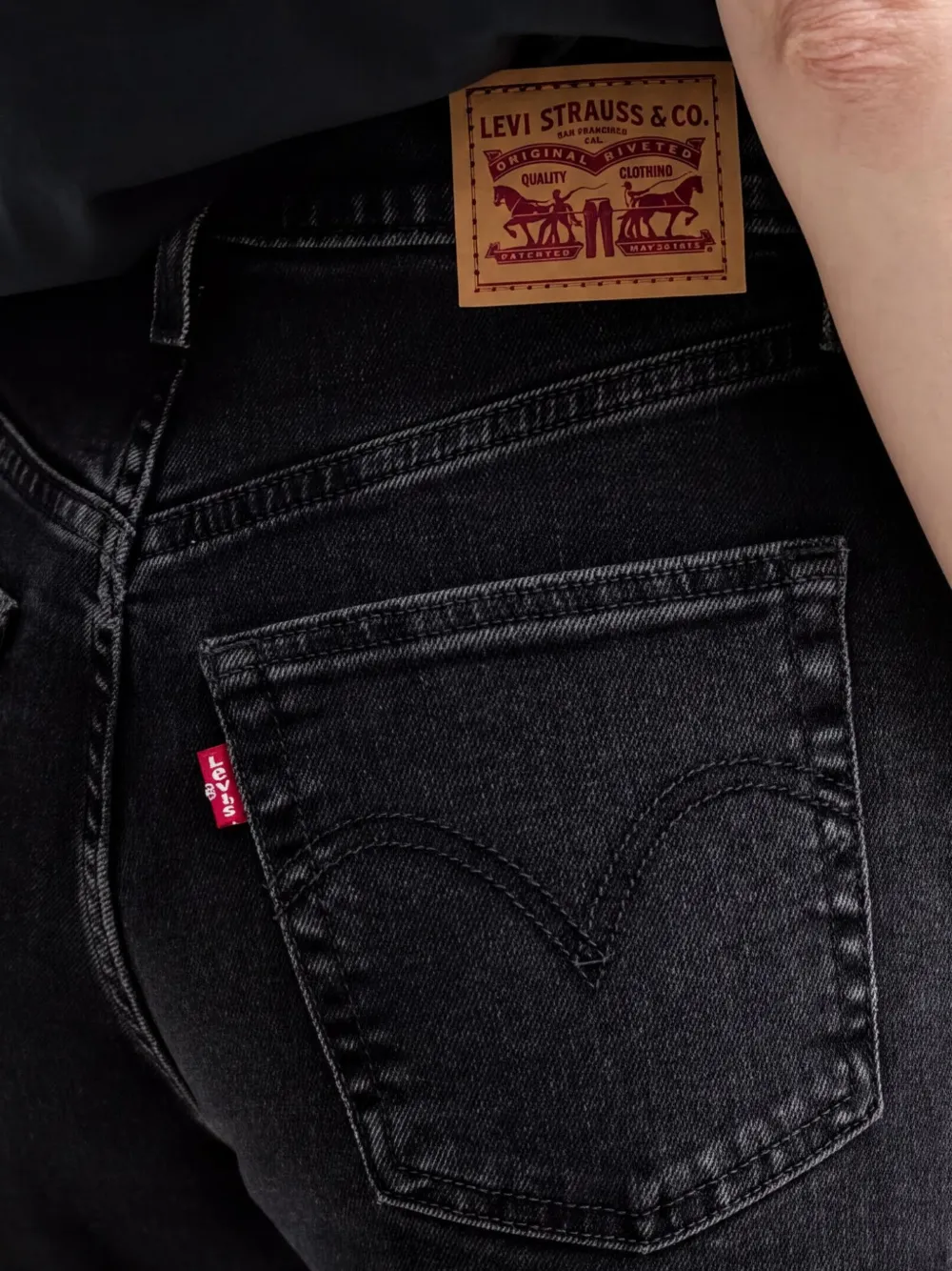 Levi's Ribcage denim jeans Grijs