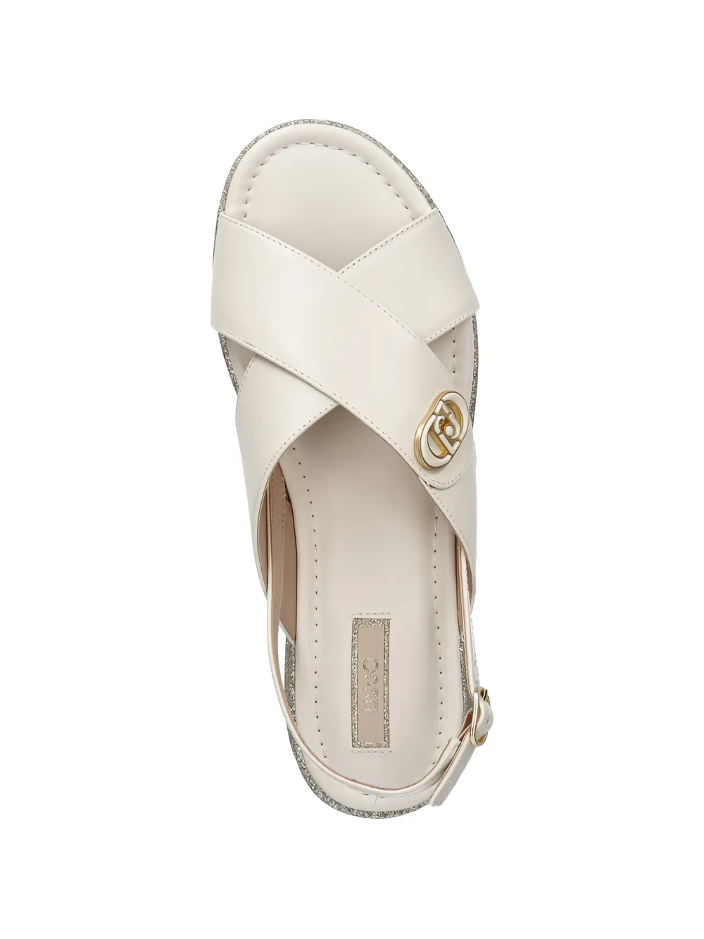 LIU JO Sandalen met gekruiste bandjes en logo Beige