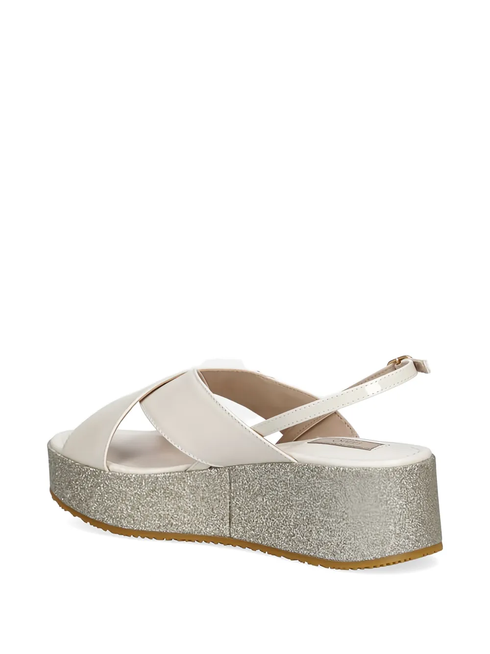 LIU JO Sandalen met gekruiste bandjes en logo Beige