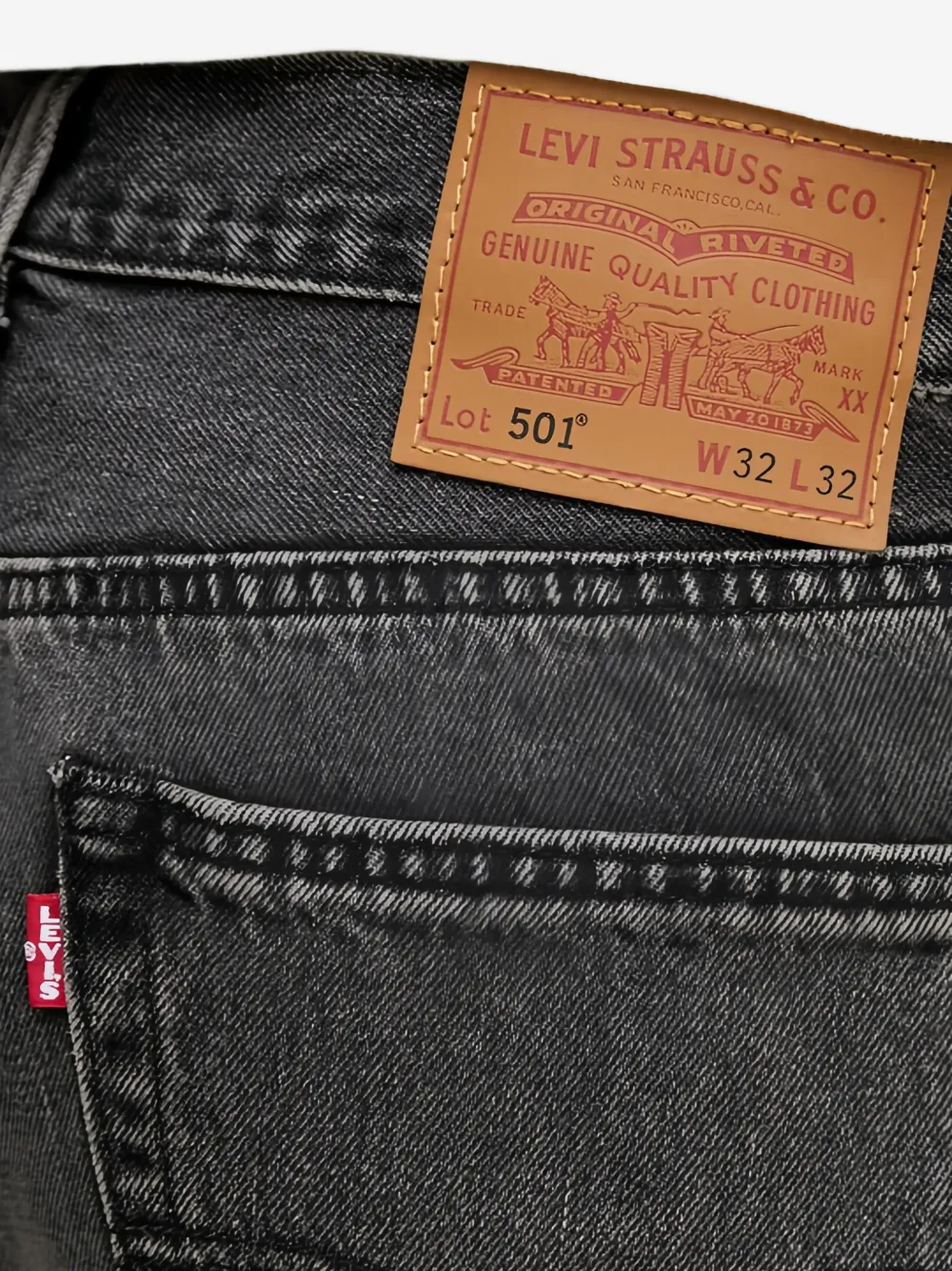 Levi's 501 jeans met knopen Grijs