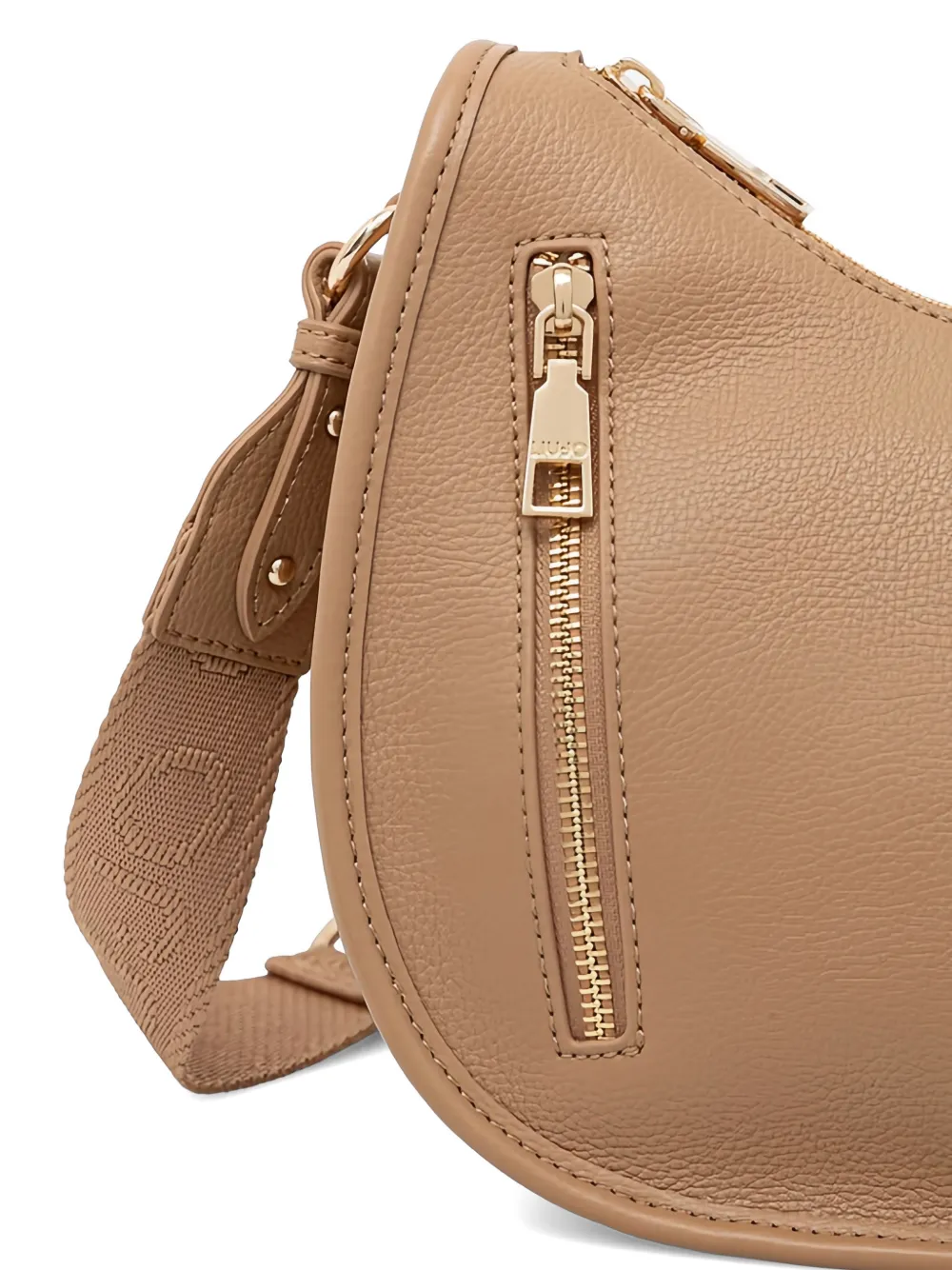 LIU JO Crossbodytas met logo en rits Beige