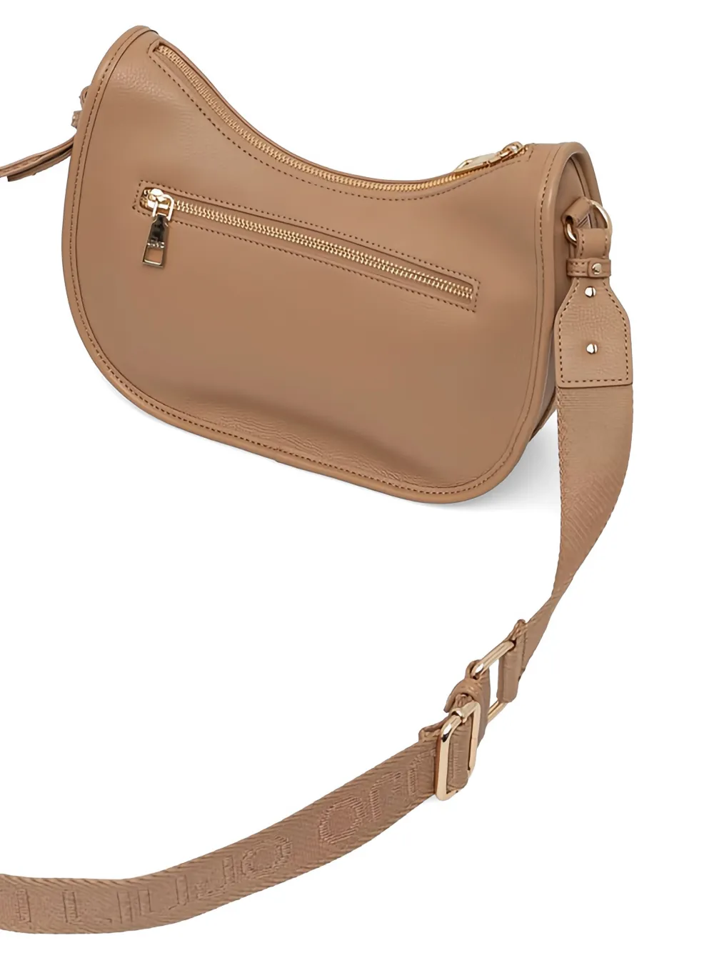 LIU JO Crossbodytas met logo en rits Beige