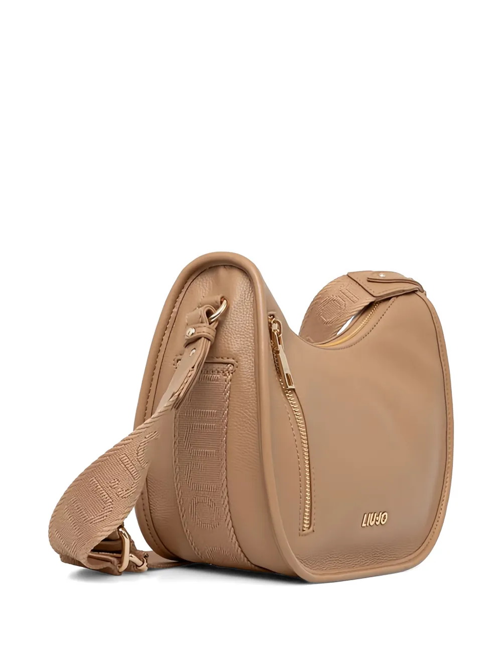 LIU JO Crossbodytas met logo en rits Beige
