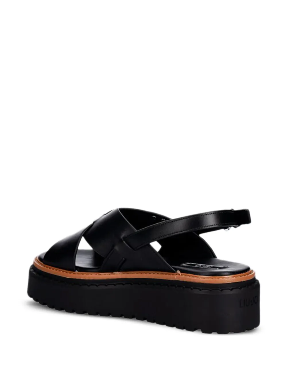 LIU JO Sandalen met plateauzool en gekruiste bandjes Zwart