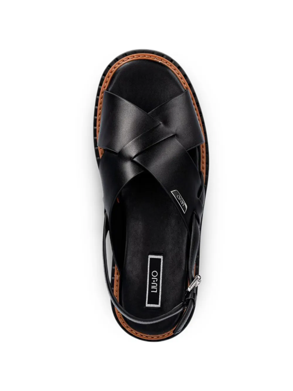 LIU JO Sandalen met plateauzool en gekruiste bandjes Zwart