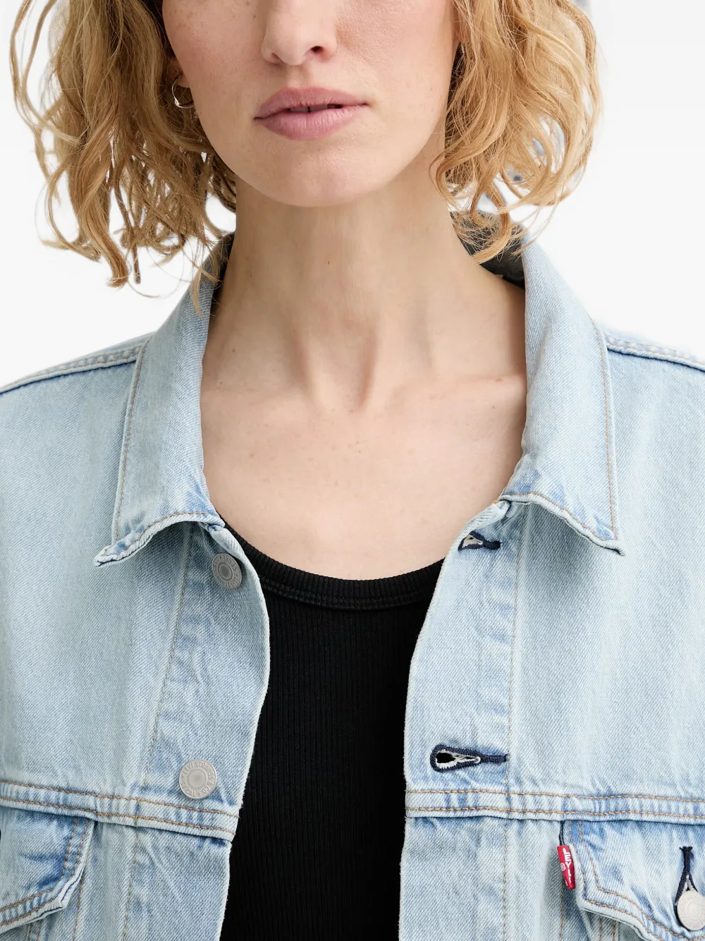 Levi's button-up denim jacket Blauw