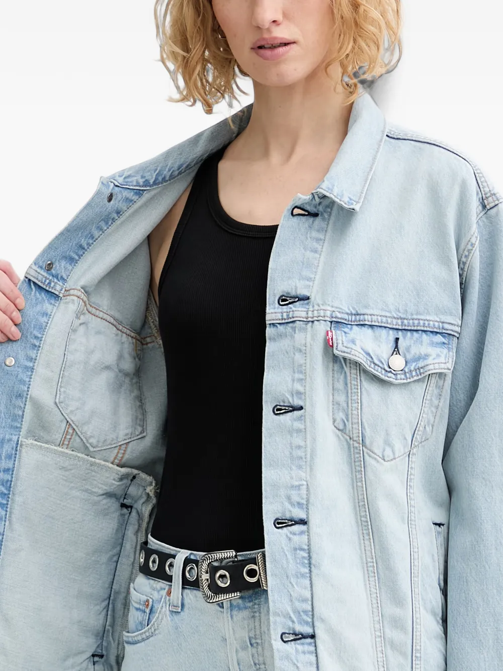 Levi's button-up denim jacket Blauw