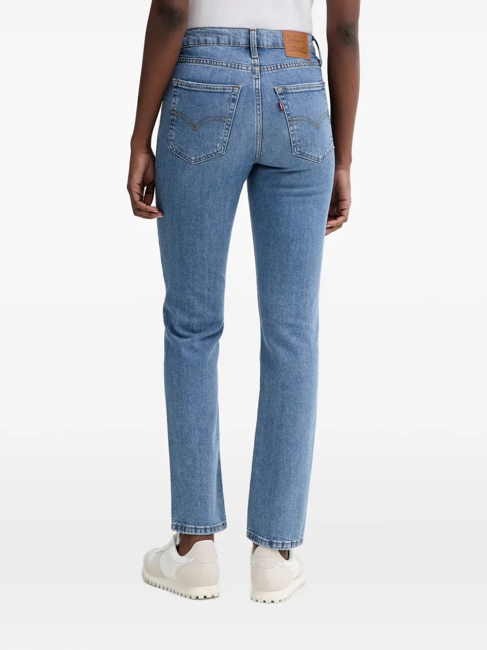 Levi's 724™ straight jeans met gerafeld effect Blauw