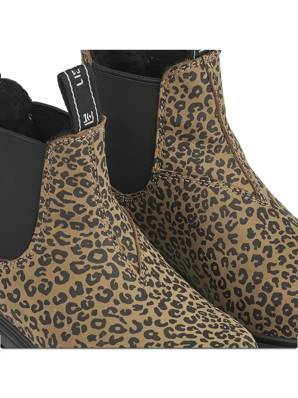 Liewood Leopard-print Pull-tab Boots In Brown