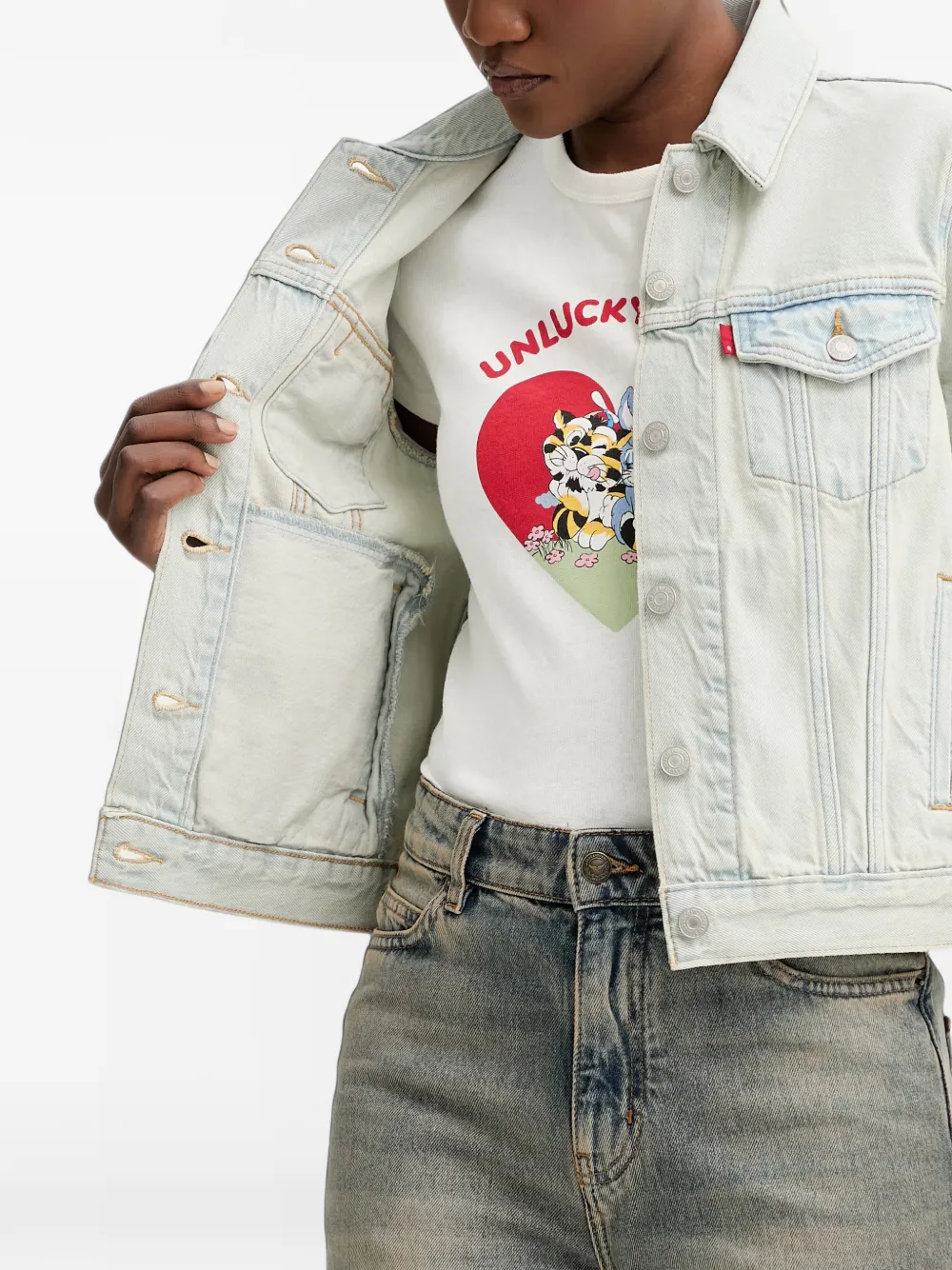 Levi's Spijkerjack met knopen Blauw