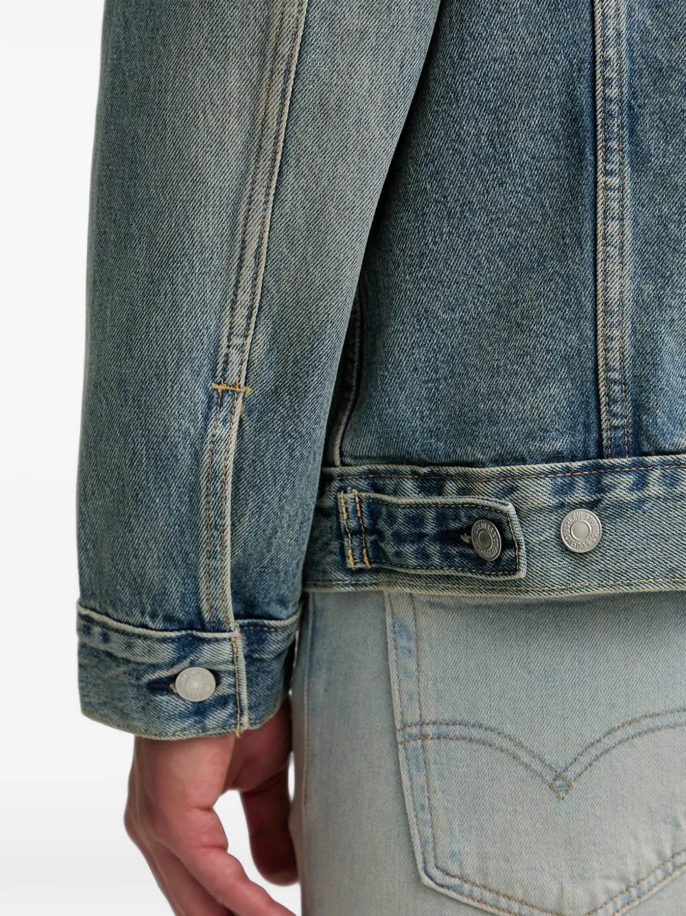 Levi's button-up denim jacket Blauw