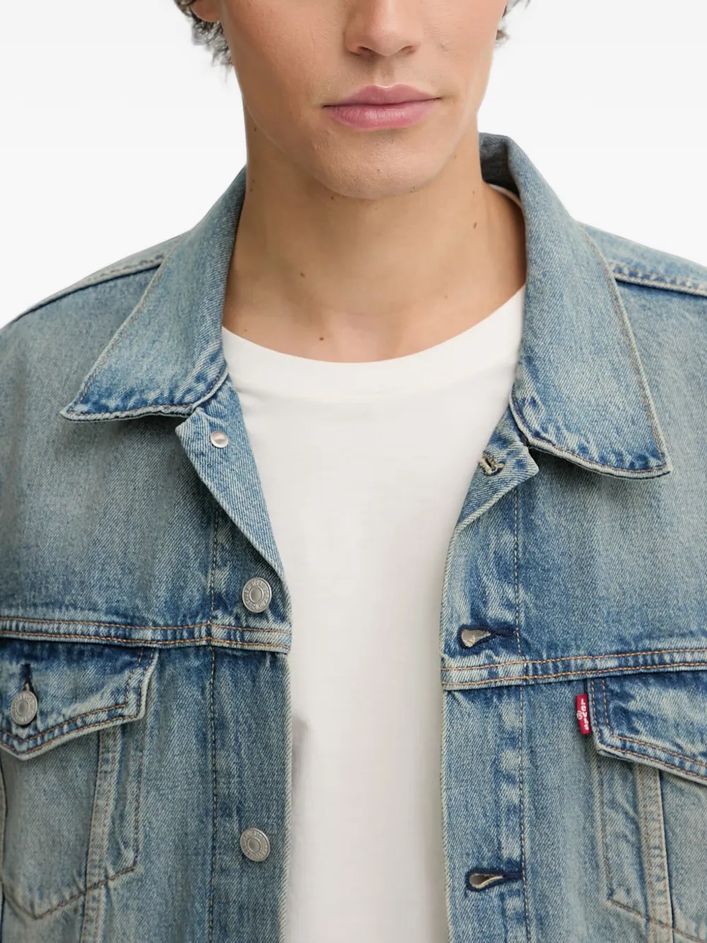 Levi's button-up denim jacket Blauw