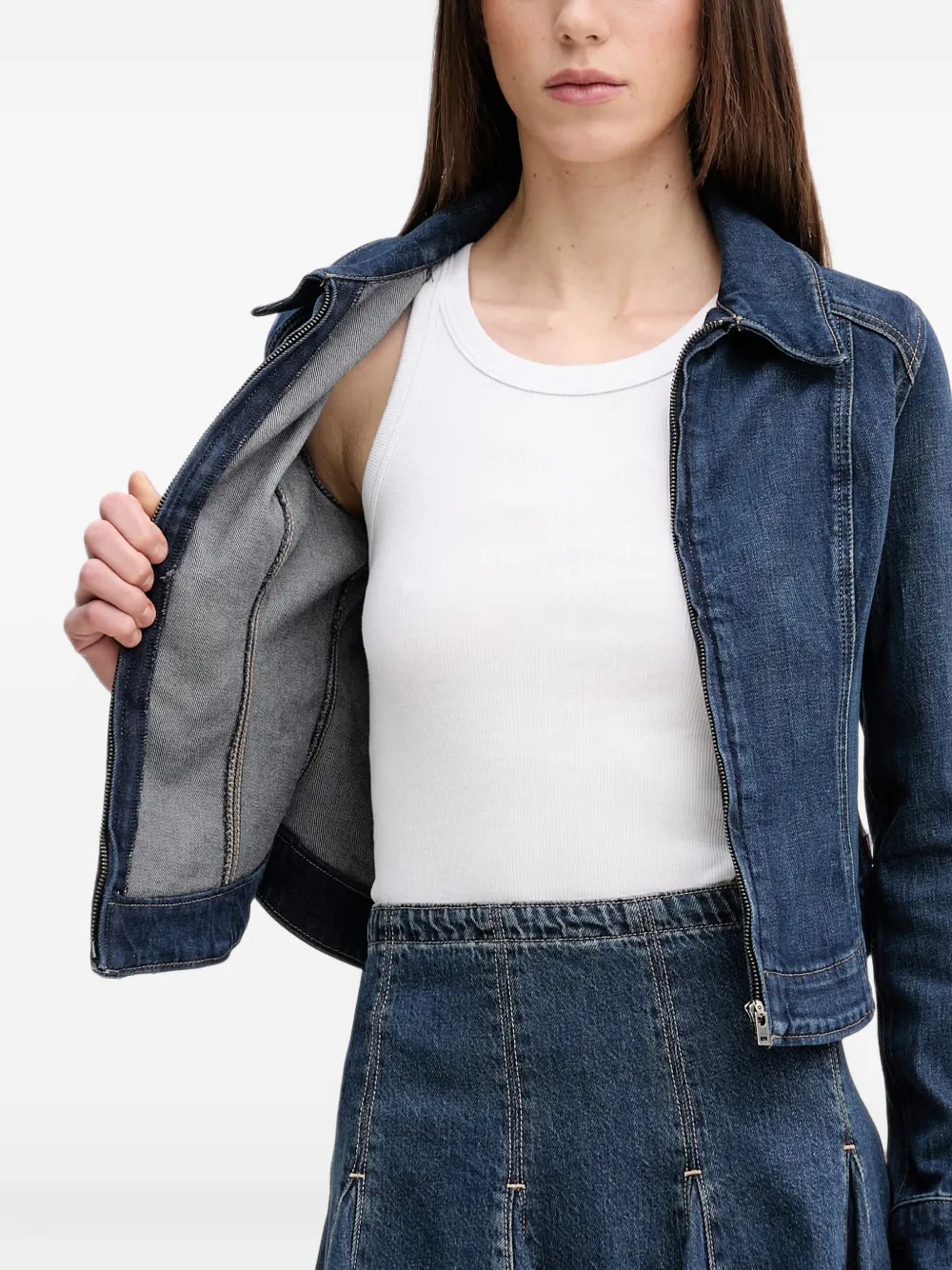 Levi's collared zip jacket Blauw