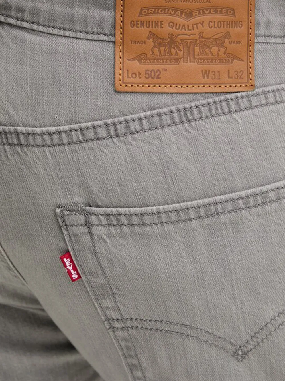 Levi's 502™ denim broek met patch Grijs