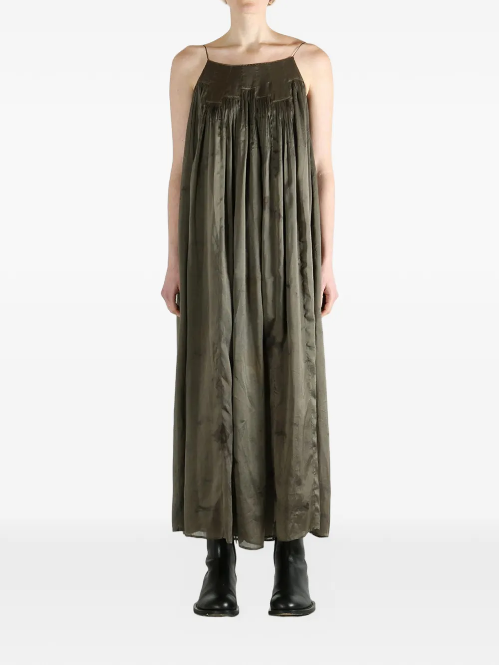  Mutedance Vestido Largo Drapeado - Verde 