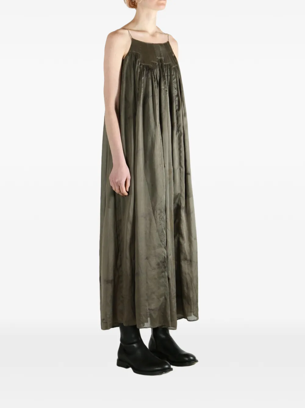  Mutedance Vestido Largo Drapeado - Verde 