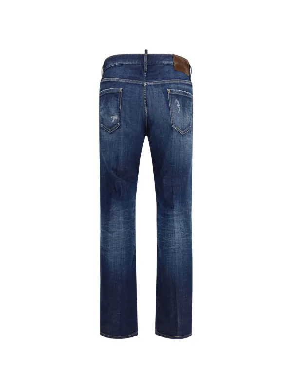 DSQUARED2 ダメージ ジーンズ | ブルー | FARFETCH JP