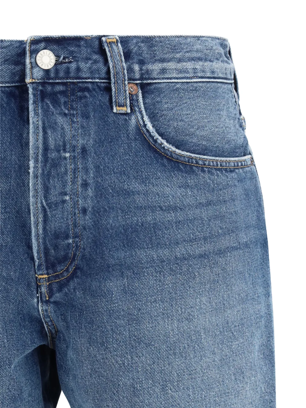  Agolde Frayed Denim Shorts - Blue 
