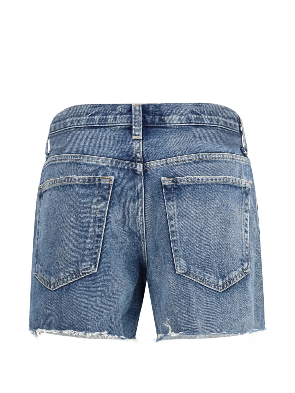  Agolde Frayed Denim Shorts - Blue 