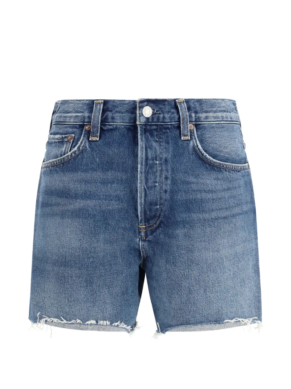 AGOLDE frayed denim shorts - Blu