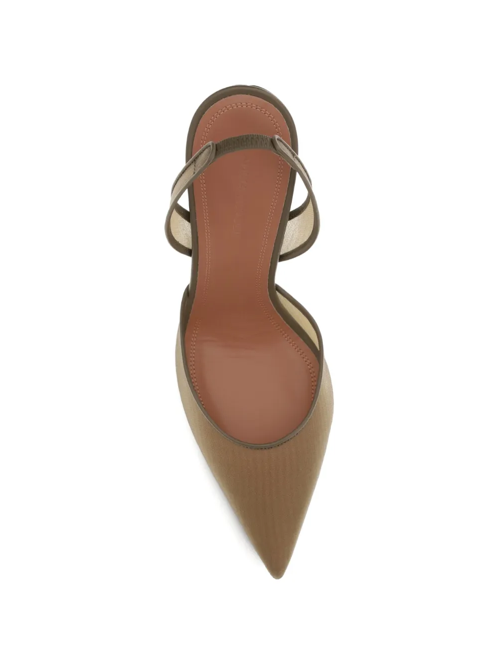 Amina Muaddi Holli slingback sandalen met mesh Groen